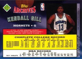 1992-93 Topps Archives #134 Kendall Gill Back