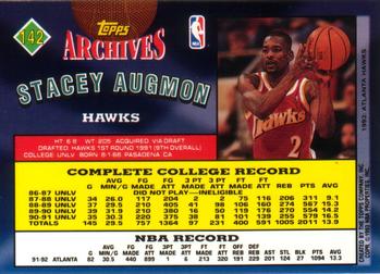 1992-93 Topps Archives #142 Stacey Augmon Back