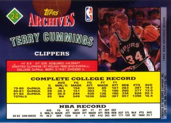 1992-93 Topps Archives #24 Terry Cummings Back