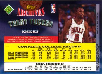 1992-93 Topps Archives #29 Trent Tucker Back