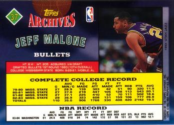 1992-93 Topps Archives #37 Jeff Malone Back
