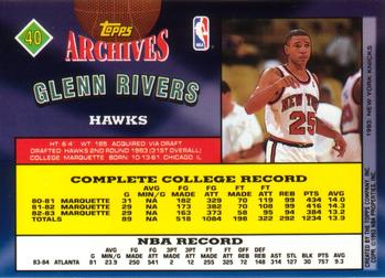 1992-93 Topps Archives #40 Glenn Rivers Back