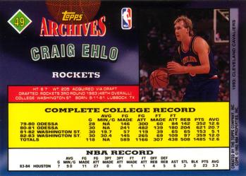 1992-93 Topps Archives #49 Craig Ehlo Back