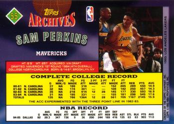 1992-93 Topps Archives #55 Sam Perkins Back
