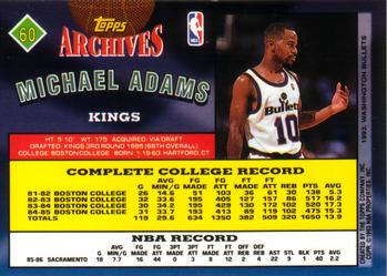 1992-93 Topps Archives #60 Michael Adams Back