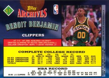 1992-93 Topps Archives #61 Benoit Benjamin Back