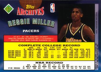 1992-93 Topps Archives #67 Reggie Miller Back