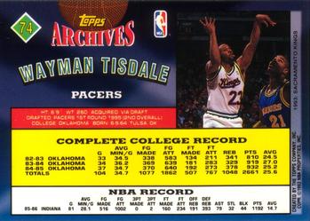 1992-93 Topps Archives #74 Wayman Tisdale Back
