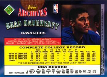 1992-93 Topps Archives #78 Brad Daugherty Back