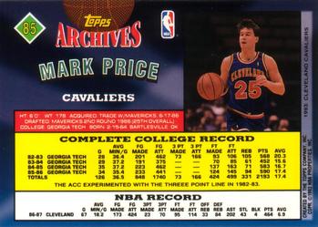 1992-93 Topps Archives #85 Mark Price Back