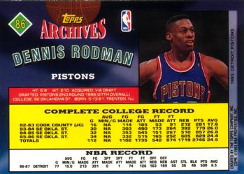 1992-93 Topps Archives #86 Dennis Rodman Back