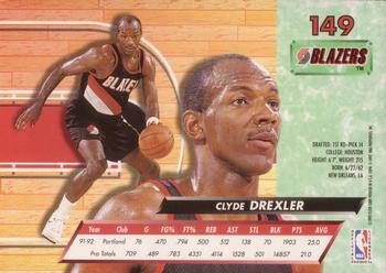 1992-93 Ultra #149 Clyde Drexler Back