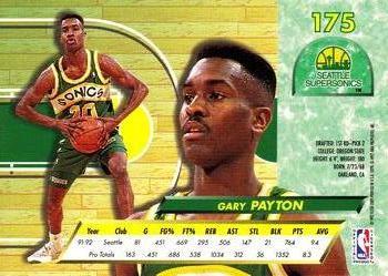 1992-93 Ultra #175 Gary Payton Back