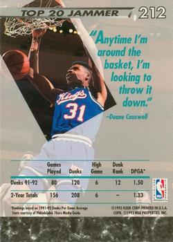 1992-93 Ultra #212 Duane Causwell Back