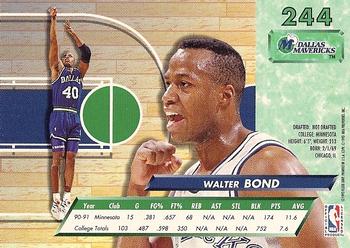 1992-93 Ultra #244 Walter Bond Back