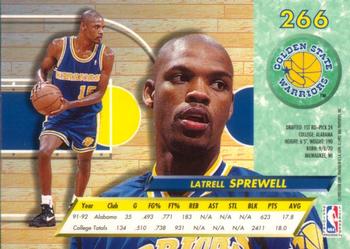 1992-93 Ultra #266 Latrell Sprewell Back