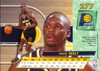 1992-93 Ultra #277 Malik Sealy Back