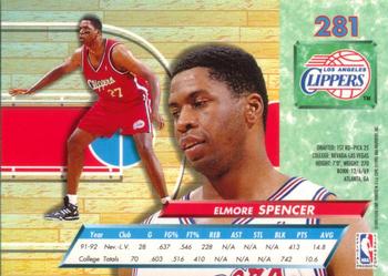 1992-93 Ultra #281 Elmore Spencer Back