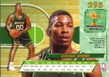 1992-93 Ultra #295 Anthony Avent Back