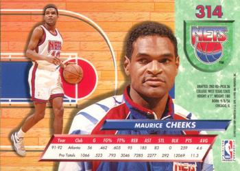1992-93 Ultra #314 Maurice Cheeks Back