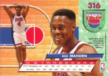 1992-93 Ultra #316 Rick Mahorn Back
