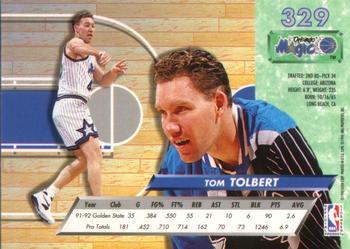1992-93 Ultra #329 Tom Tolbert Back