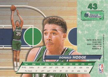 1992-93 Ultra #43 Donald Hodge Back