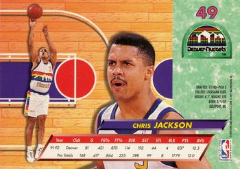 1992-93 Ultra #49 Chris Jackson Back