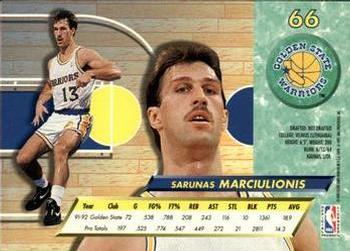 1992-93 Ultra #66 Sarunas Marciulionis Back