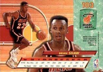 1992-93 Ultra #103 Brian Shaw Back