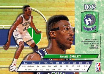 1992-93 Ultra #109 Thurl Bailey Back