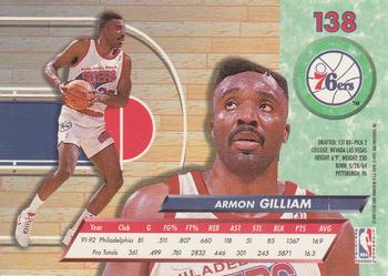 1992-93 Ultra #138 Armon Gilliam Back