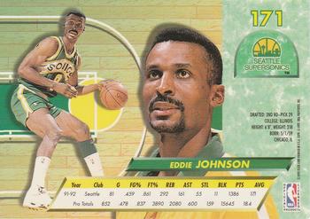 1992-93 Ultra #171 Eddie Johnson Back
