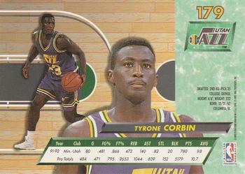 1992-93 Ultra #179 Tyrone Corbin Back