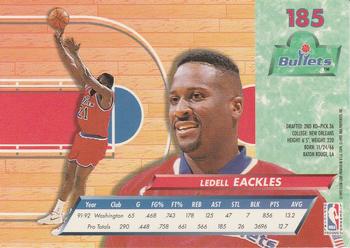 1992-93 Ultra #185 Ledell Eackles Back