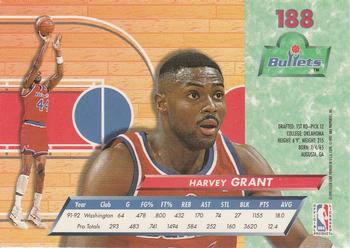 1992-93 Ultra #188 Harvey Grant Back