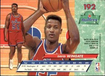 1992-93 Ultra #192 David Wingate Back