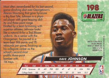 1992-93 Ultra #198 Dave Johnson Back