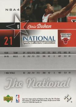 2005 Upper Deck The National Convention NBA #NBA4 Chris Duhon Back