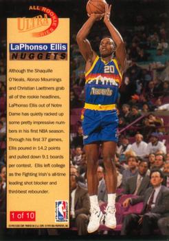 1992-93 Ultra - All-Rookie Series #1 LaPhonso Ellis Back