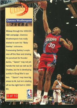 1992-93 Ultra - All-Rookie Series #9 Clarence Weatherspoon Back