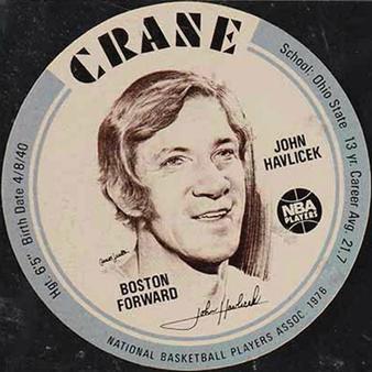1976-77 Crane Potato Chips Discs #NNO John Havlicek Front