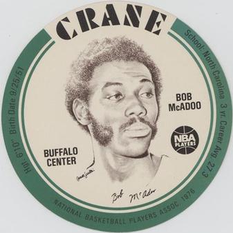 1976-77 Crane Potato Chips Discs #NNO Bob McAdoo Front