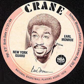 1976-77 Crane Potato Chips Discs #NNO Earl Monroe Front