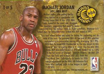 1992-93 Ultra - NBA Award Winners #1 Michael Jordan Back