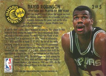 1992-93 Ultra - NBA Award Winners #2 David Robinson Back