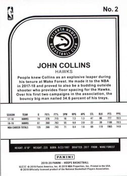 2019-20 Hoops #2 John Collins Back