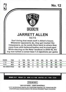 2019-20 Hoops #12 Jarrett Allen Back
