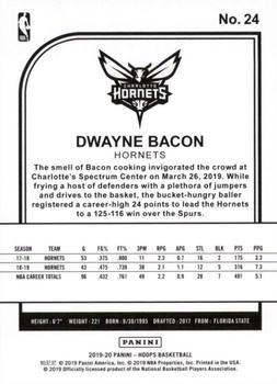 2019-20 Hoops #24 Dwayne Bacon Back