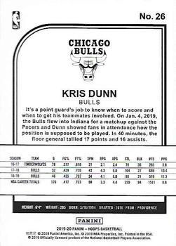 2019-20 Hoops #26 Kris Dunn Back